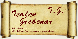 Teofan Grebenar vizit kartica